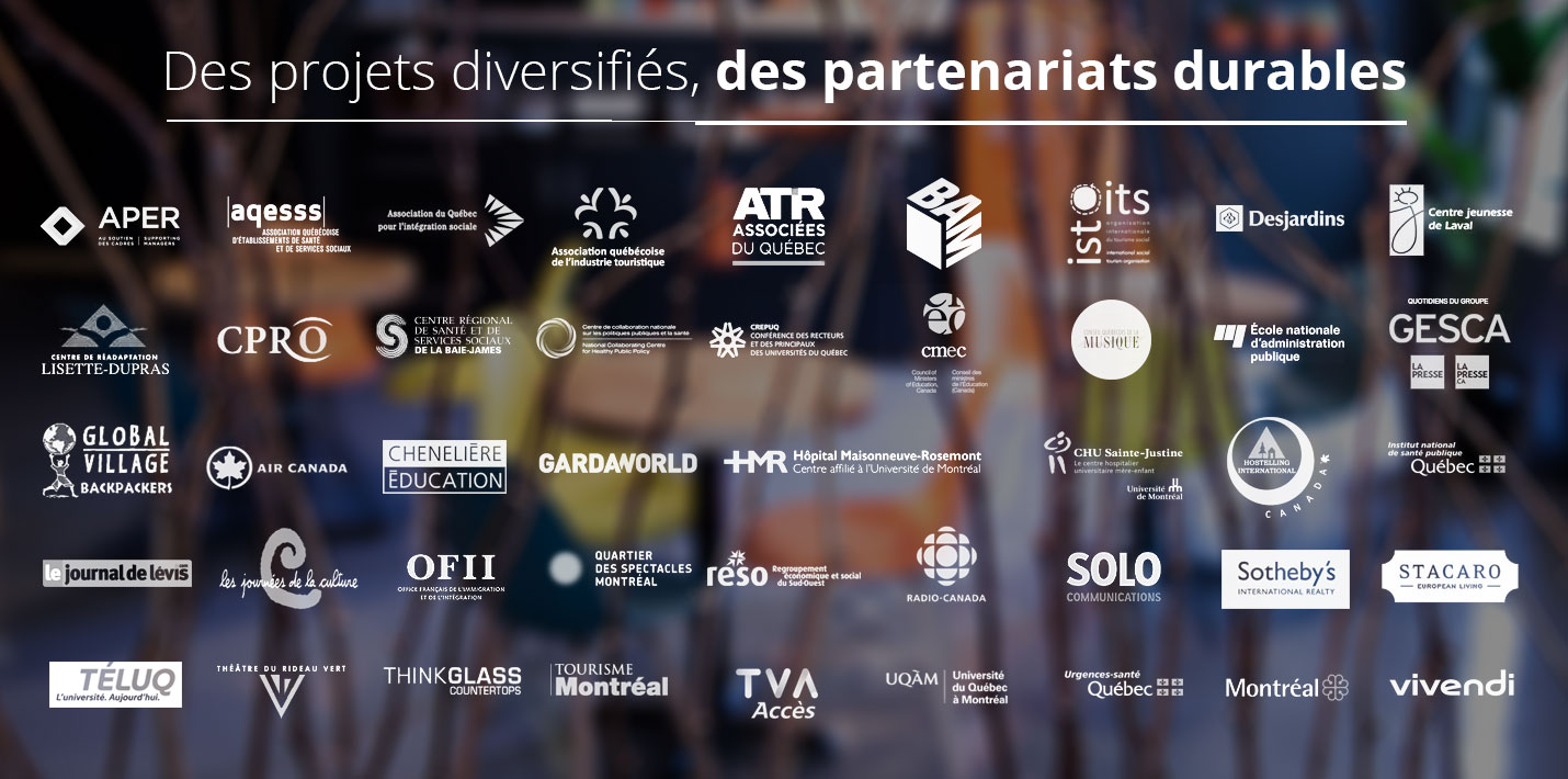 Logos des clients d'Onyris